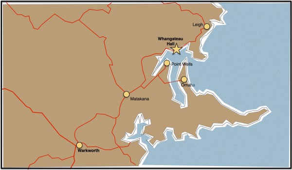 Whangateau Hall Map